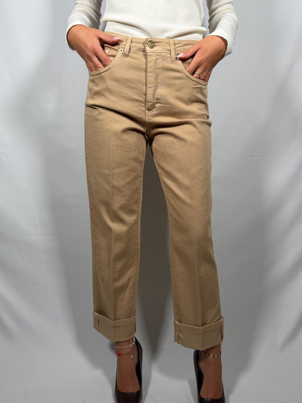 Pantalone denim con risvolto - Philia Loft