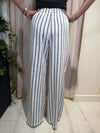 Pantalone Gessato Bianco/Nero