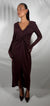 Abito lungo plum noir Bordeaux - Imperial