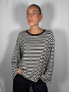 T-shirt scatoletta a righe- Vicolo UAC0140