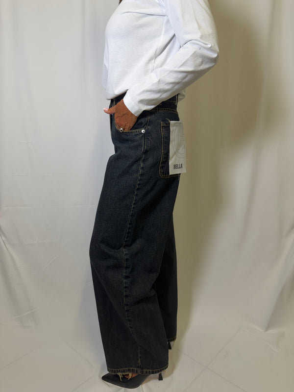 Jeans bella blu scuro lavaggio thé- Haveone PLS-R103