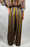 Pantalone Nomad righe ottanio bordeaux e ocra-PVS-R235 Haveone