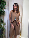 Gilet crop chiusura due bottoni Art. LMN-Q034