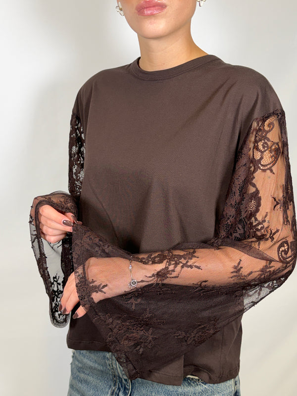 Maglia manica pizzo - Vicolo