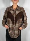 Camicia Check con frange Grigio/ Moro - Tensione In