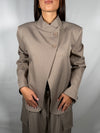 Giacca coreana Tortora- haveone JMN-R005