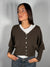Cardigan Manica a palloncino Cacao - MNG-R051