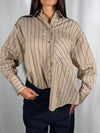 Camicia rigata beige - HaveOne