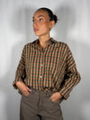 Camicia over a quadri coccio - HaveOne