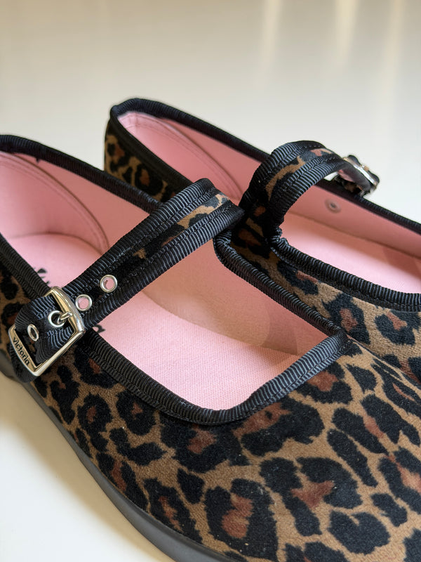 Ballerina animalier in velluto - Victoria shoes