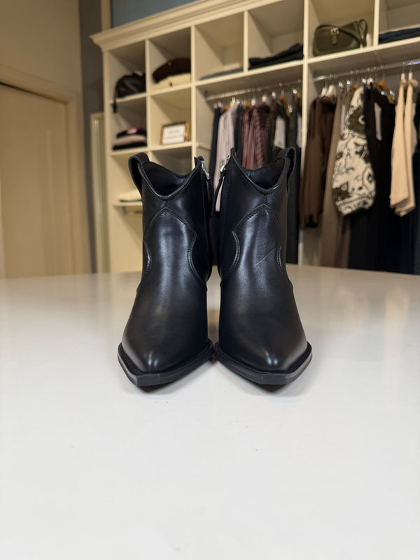 Texano in pelle vitello Nero