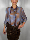 Camicia Nomad a righe con collana righe Bordeaux-HaveOne