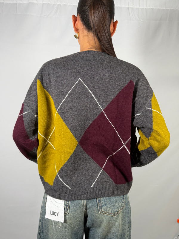 Cardigan con rombi - Vicolo