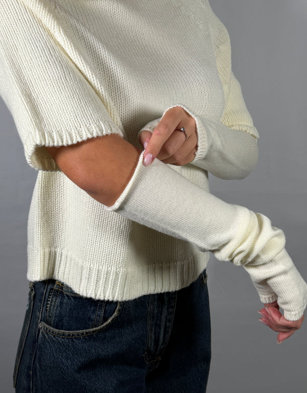 Maglia crop con manicotti - Tensione In
