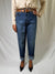 Jeans Mandy denim blu con cintura- Haveone PLS-R138