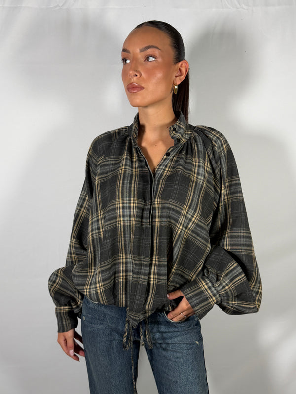 Camicia a quadri con coulisse - Vicolo
