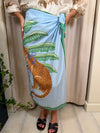 Gonna lunga pareo con fantasia tigre turchese ART. GVS-Q249
