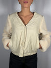 Giacca teddy corta Panna - HaveOne