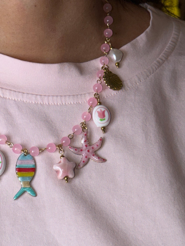 Collana mare rosa