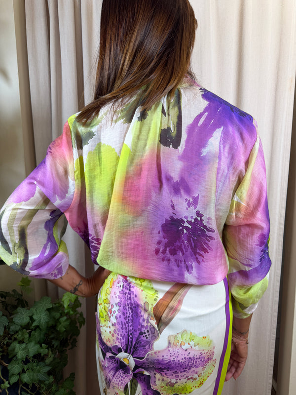 Camicia Fantasia Orchidea Viola Art. CVS-Q503