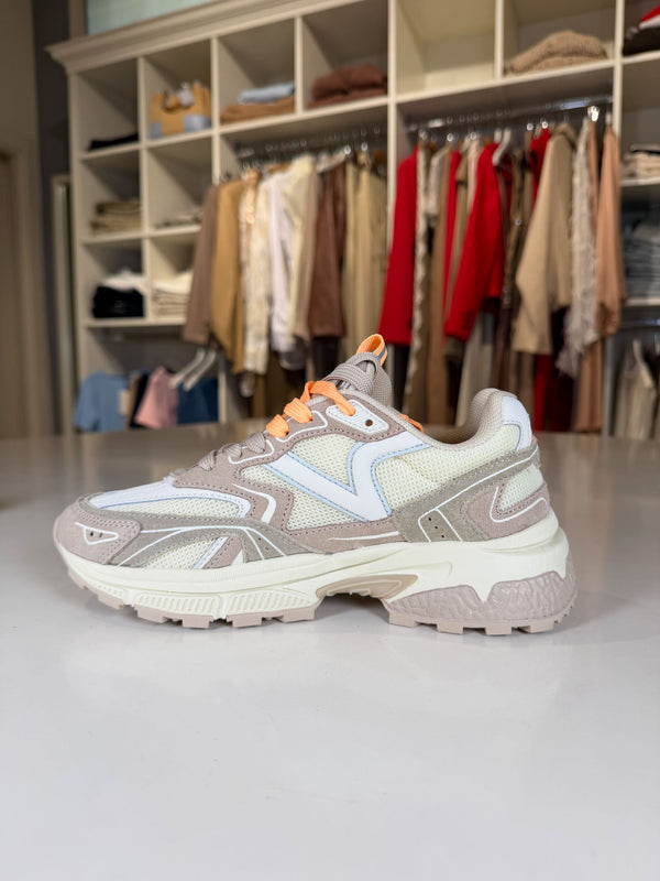 Sneakers Victoria beige modello running