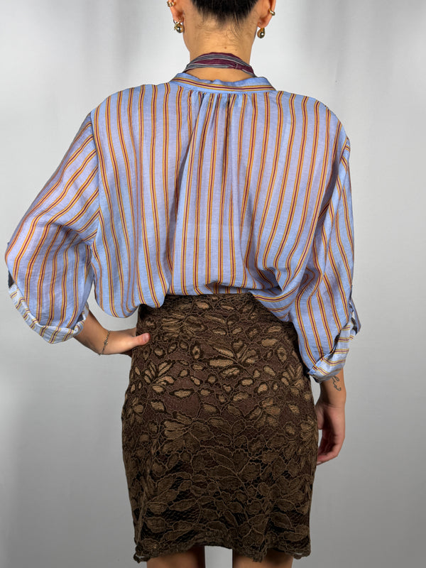 Camicia Nomad a righe con collana righe Bordeaux-HaveOne