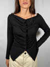 Maglia camicia Shifffer arricciata - HaveOne