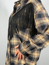 Camicia Check con frange Nero/ Moro - Tensione In