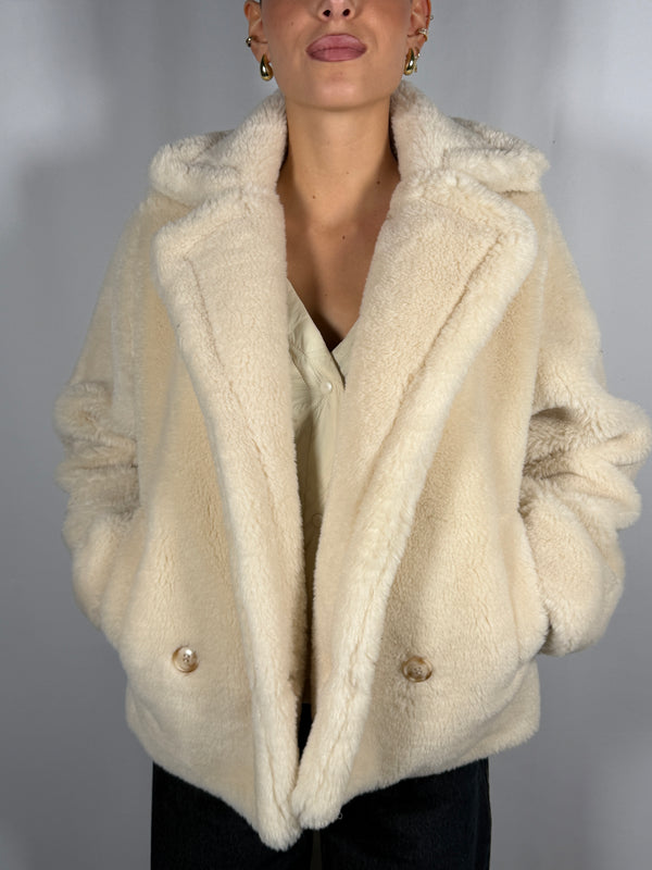 Giacca teddy corta Panna - HaveOne