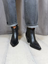 Texano in pelle vitello Nero