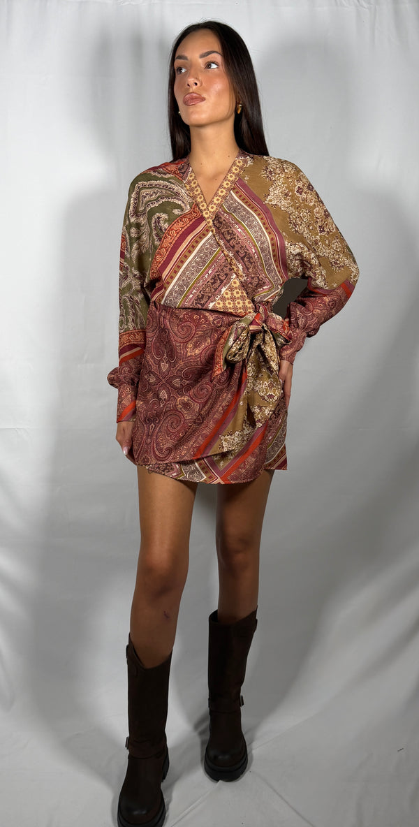 Abito patchwork multicolor - TAC0893