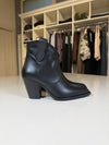 Texano in pelle vitello Nero