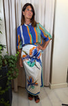 Camicia rigata Turchese/Royal Art CVS-Q504