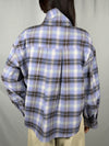 Camicia Check chiusura asimétrica Lilla/Moro - HaveOne