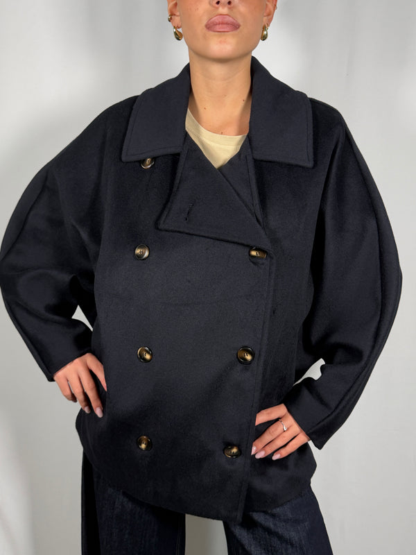 Cappotto doppio petto blu - Philia LoftV03V0083