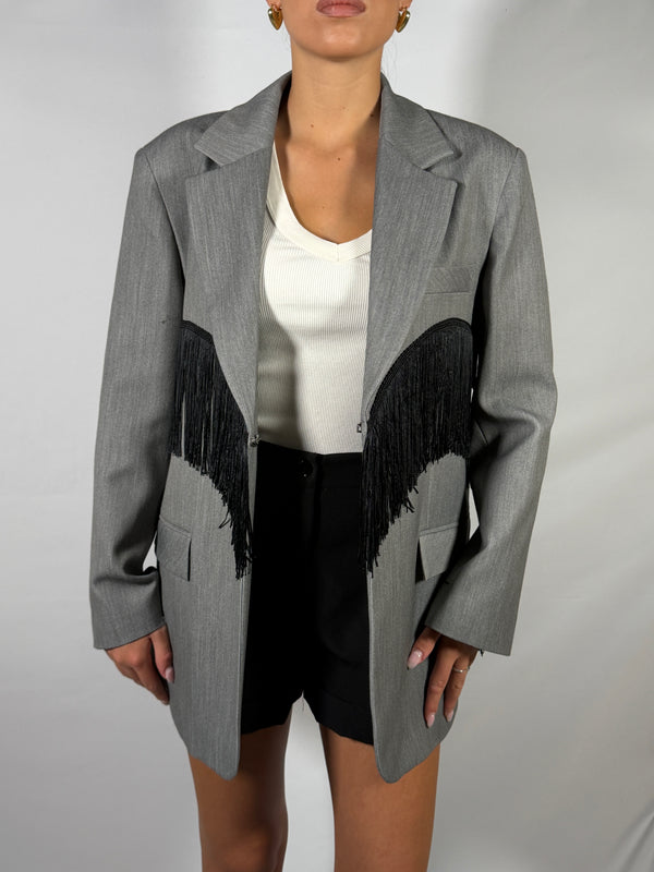 Giacca twill mélange frange - Vicolo