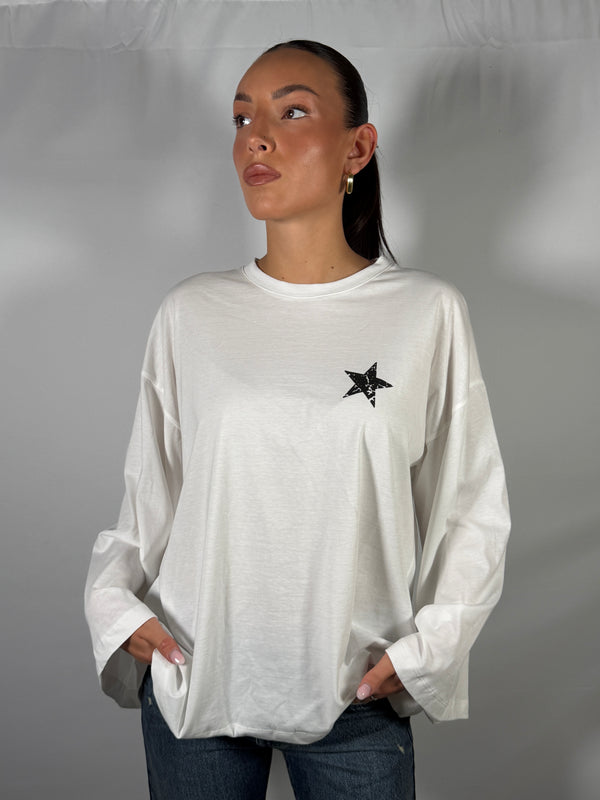 T-shirt stella a manica lunga - Vicolo