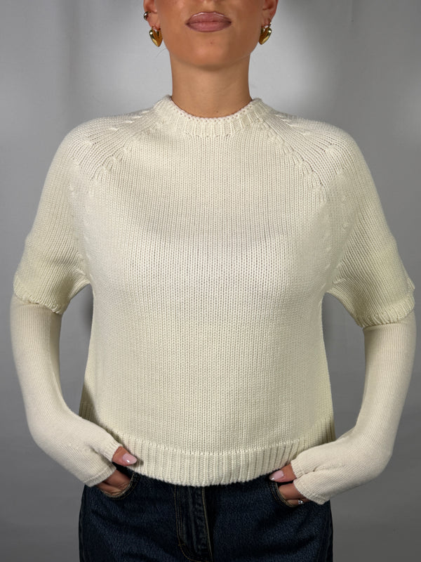 Maglia crop con manicotti - Tensione In