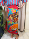 Gonna lunga pareo con fantasia Tigre IndiaART. GVS-Q240