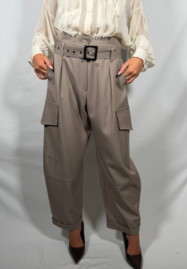Pantaloni tasconi Tortora - Haveone PMN-R015