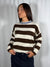 Pull paricollo a righe Marrone/Panna - MIT-R131 Vicolo
