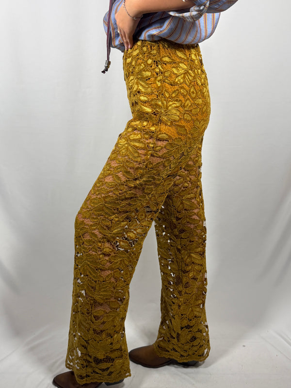 Pantalone nomad in pizzo di velluto- Haveone