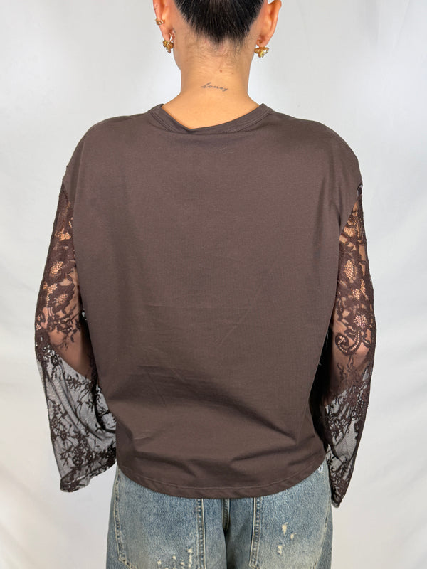 Maglia manica pizzo - Vicolo