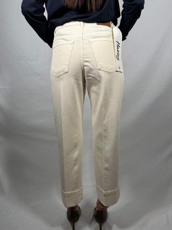Pantalone denim con risvolto - Philia Loft