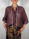 Camicia Nomad a righe con collana celeste-HaveOne