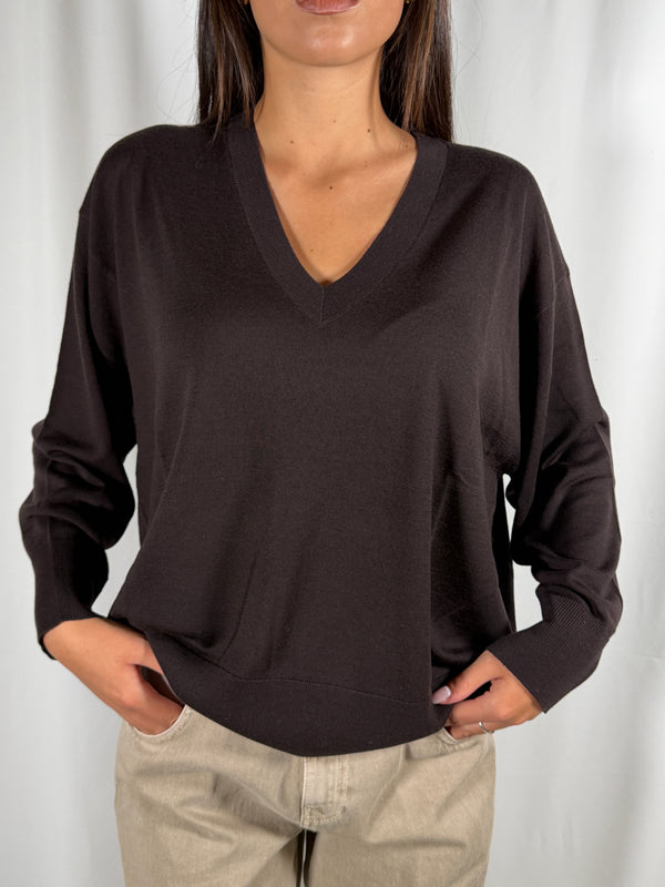 Maglia con scollo a V Moro- 2AC2043 Vicolo
