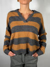 Maglione a righe con colletto - Vicolo