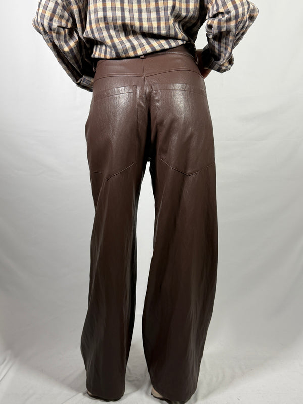 Pantalone ecopelle ferro - Tensione In