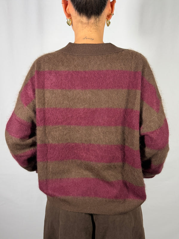 Maglione con righe e colletto - vicolo