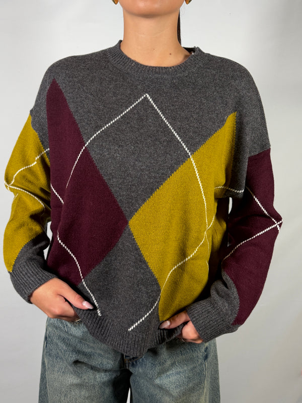 Cardigan con rombi - Vicolo